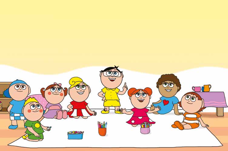 Óvónéni és a szőnyeg – Közösen kitalálnak egy kastélyt – online puzzle jelenet