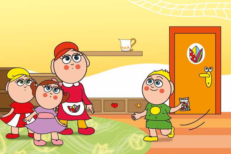 Patrik és az irigység – Patrik gumicukrot hoz – online puzzle jelenet