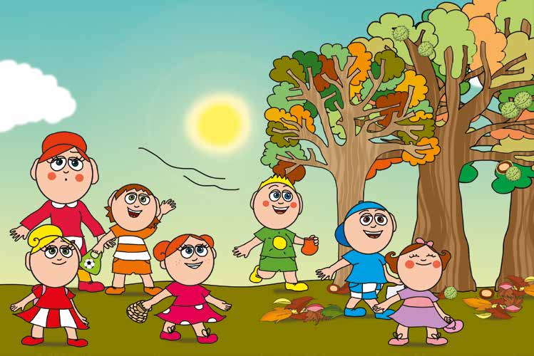 Márky és a gesztenyeszedés – Megérkeznek a parkba – online puzzle jelenet