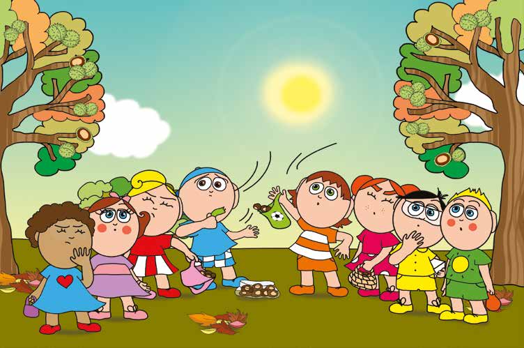 Márky és a gesztenyeszedés – Leszakad a szatyor füle – online puzzle jelenet