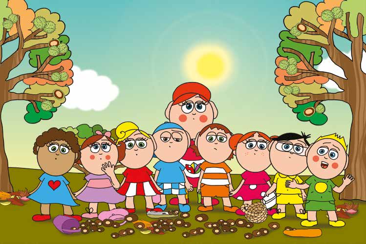 Márky és a gesztenyeszedés – Patrik a verseny miatt aggódik – online puzzle jelenet