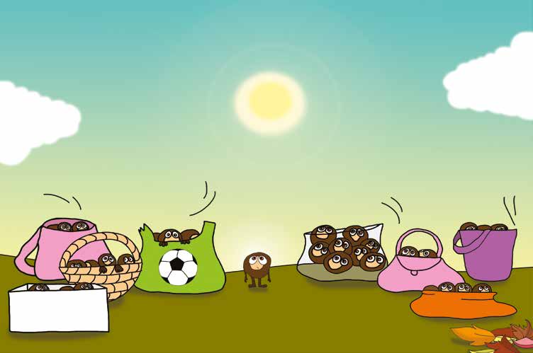 Márky és a gesztenyeszedés – Egy gesztenye egyedül marad – online puzzle jelenet