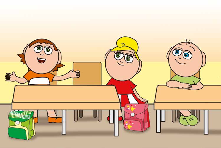 Kata első napja az iskolában – Ádám padtársnak hívja Katát – online puzzle jelenet