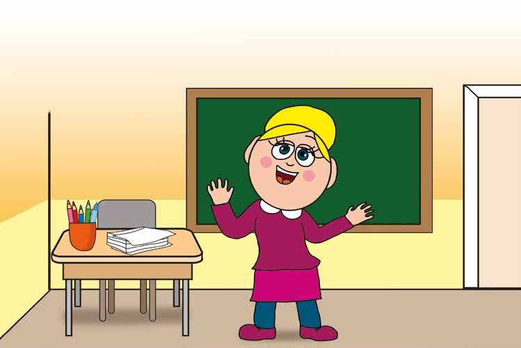Kata első napja az iskolában – Nelli néni bemutatkozik – online puzzle jelenet