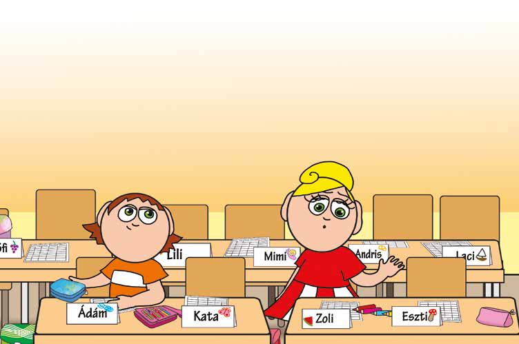 Kata első napja az iskolában – Kata lemarad a feladatban – online puzzle jelenet