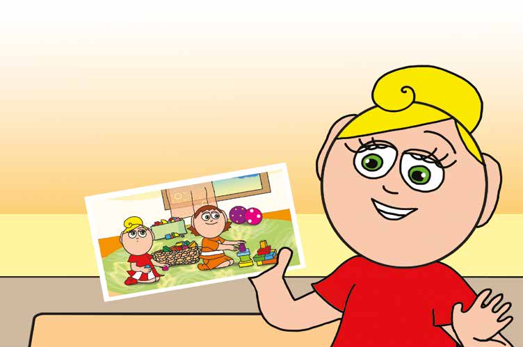 Kata első napja az iskolában – Emlék az első ovis napról – online puzzle jelenet