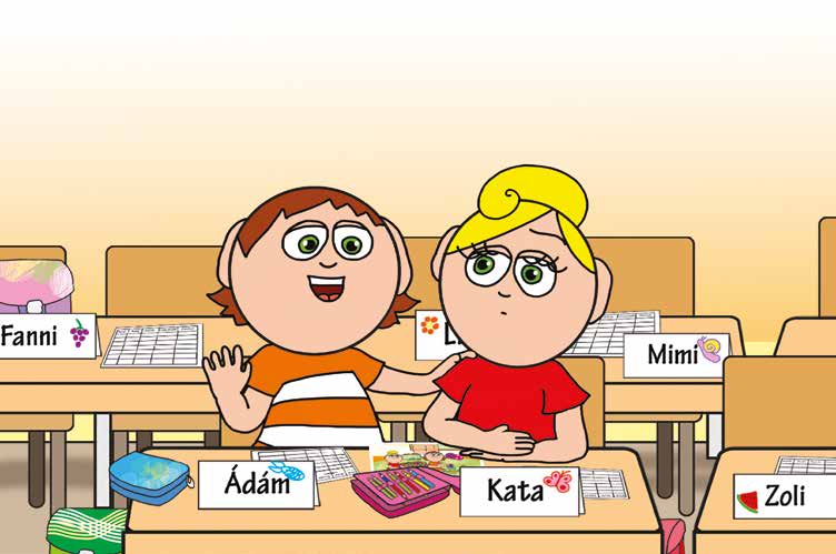 Kata első napja az iskolában – Ádám megvigasztalja Katát – online puzzle jelenet