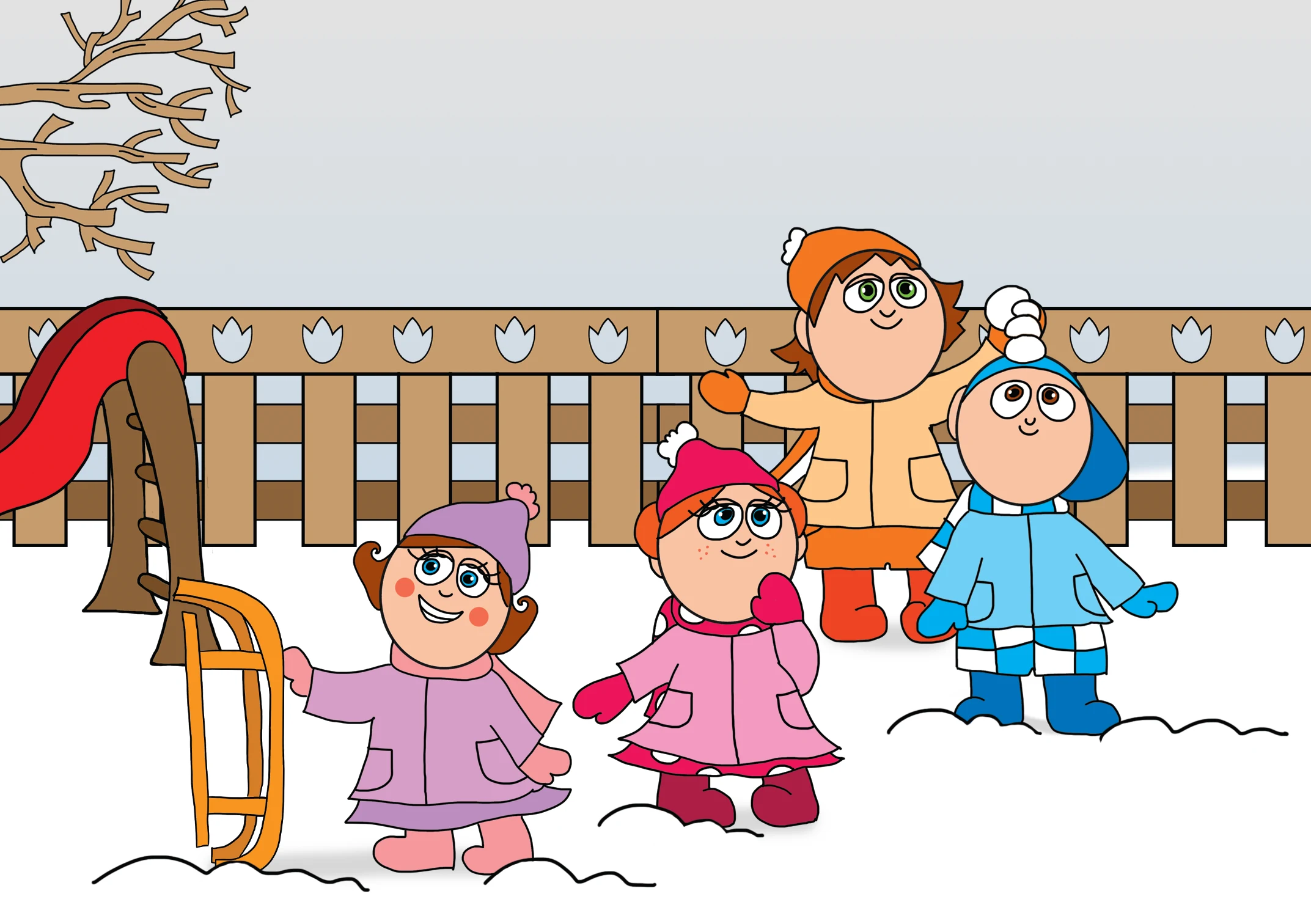 Klára anyukája késik – klára az anyukáját keresi – online puzzle jelenet