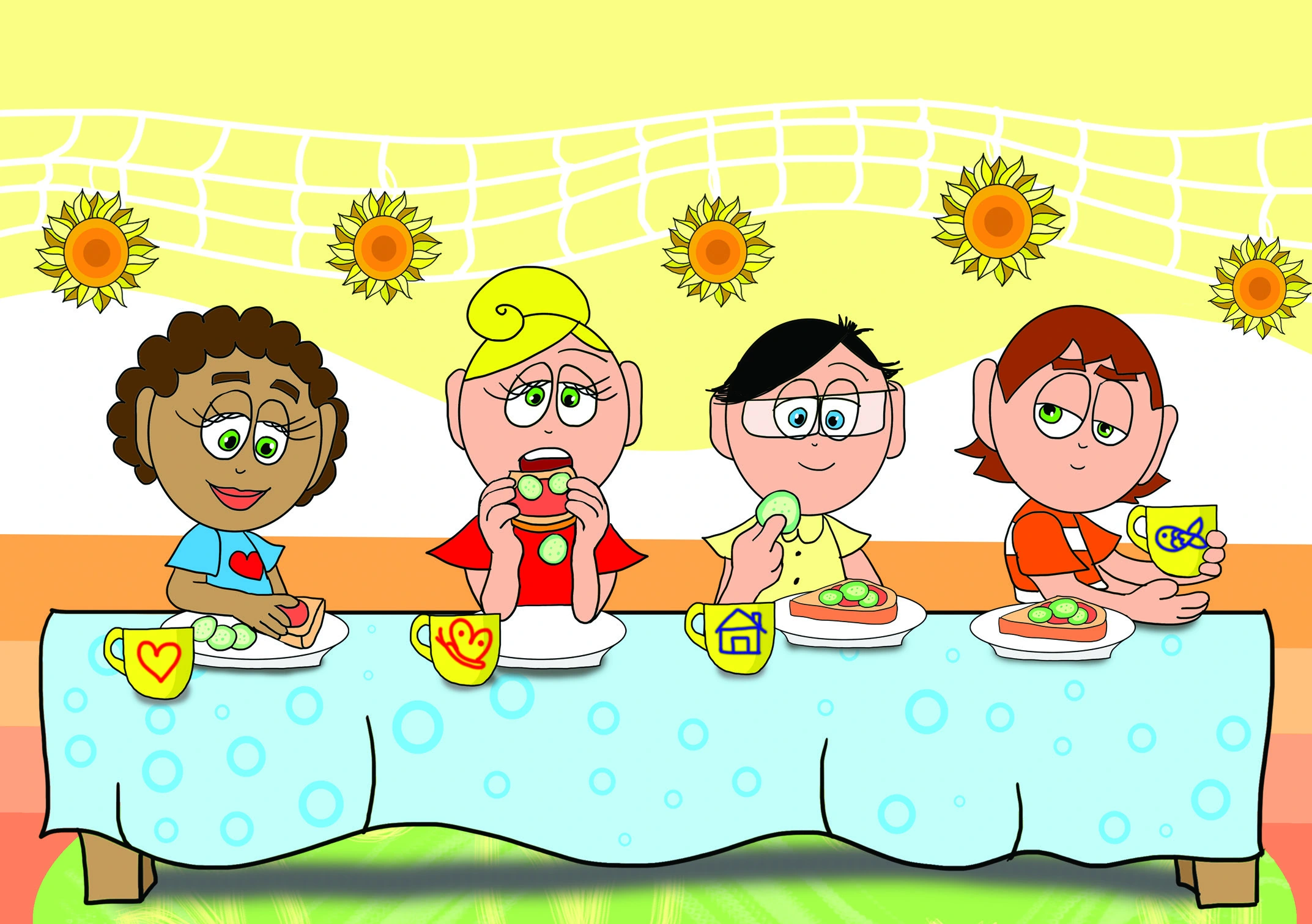 Márky finnyás – Szalámis kenyér uborkával – online puzzle jelenet