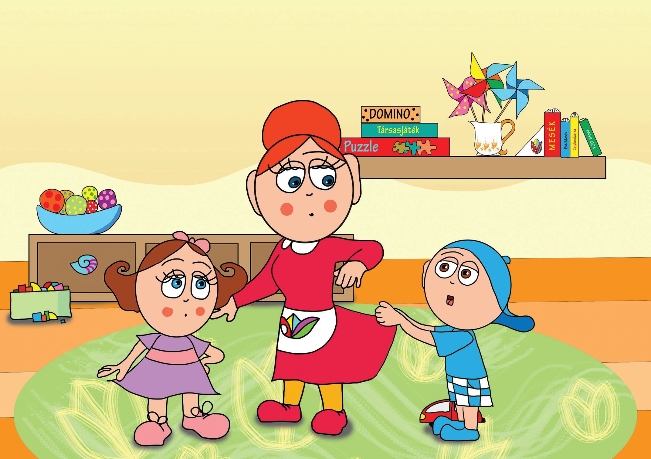 Natali és a védő néni – Márky is fél a védő nénitől – online puzzle jelenet
