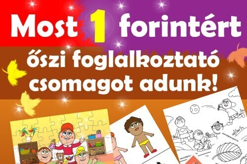 🎈 + Most 1 Ft -ért Őszi Foglalkoztató 🎁Csomag! 🎈