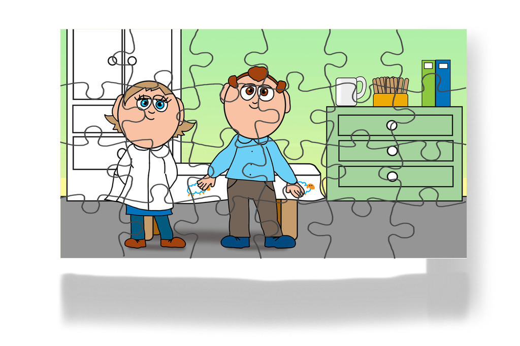 Kata találkozik a doktor bácsival és a segítővel – Kata és a szuri puzzle, 24 darab [TC41-18-P24]