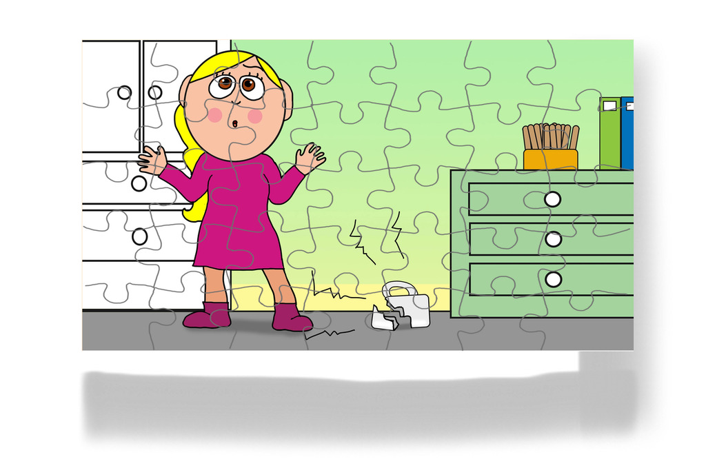Kata anyukája bocsánatot kér a törött bögréért – Kata és a szuri puzzle, 35 darab [TC41-28-P35]