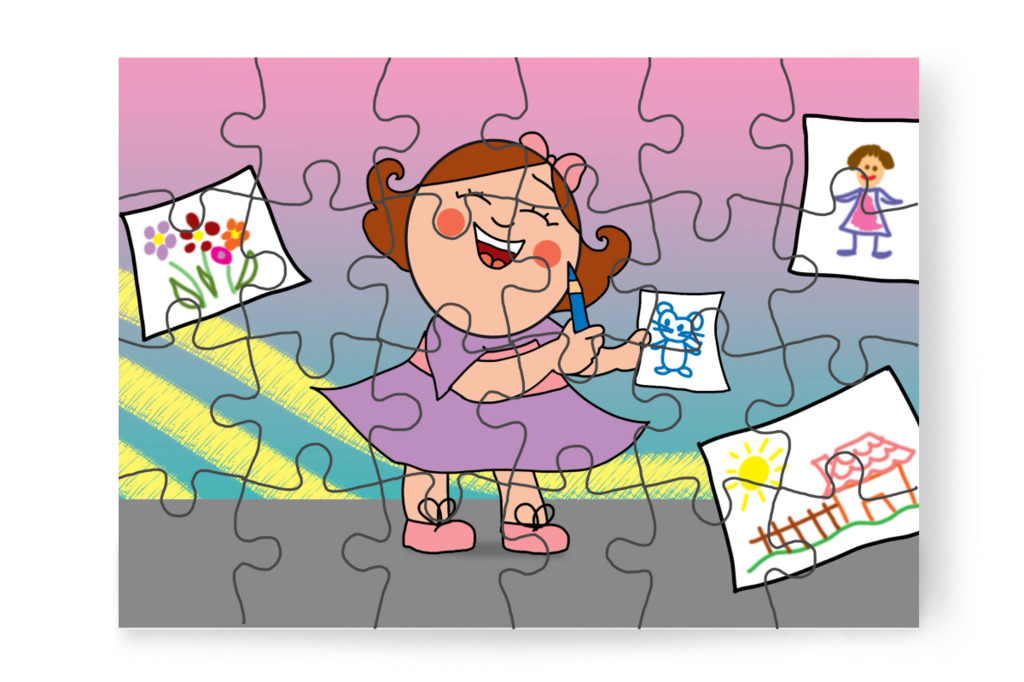 Natali szívesen rajzol – Natali és az iskola szelleme puzzle, 24 darab [TC42-01-P24]