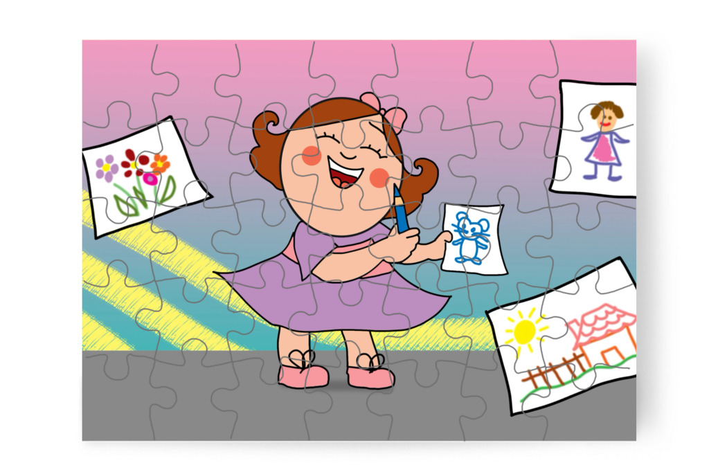 Natali szívesen rajzol – Natali és az iskola szelleme puzzle, 35 darab [TC42-01-P35]