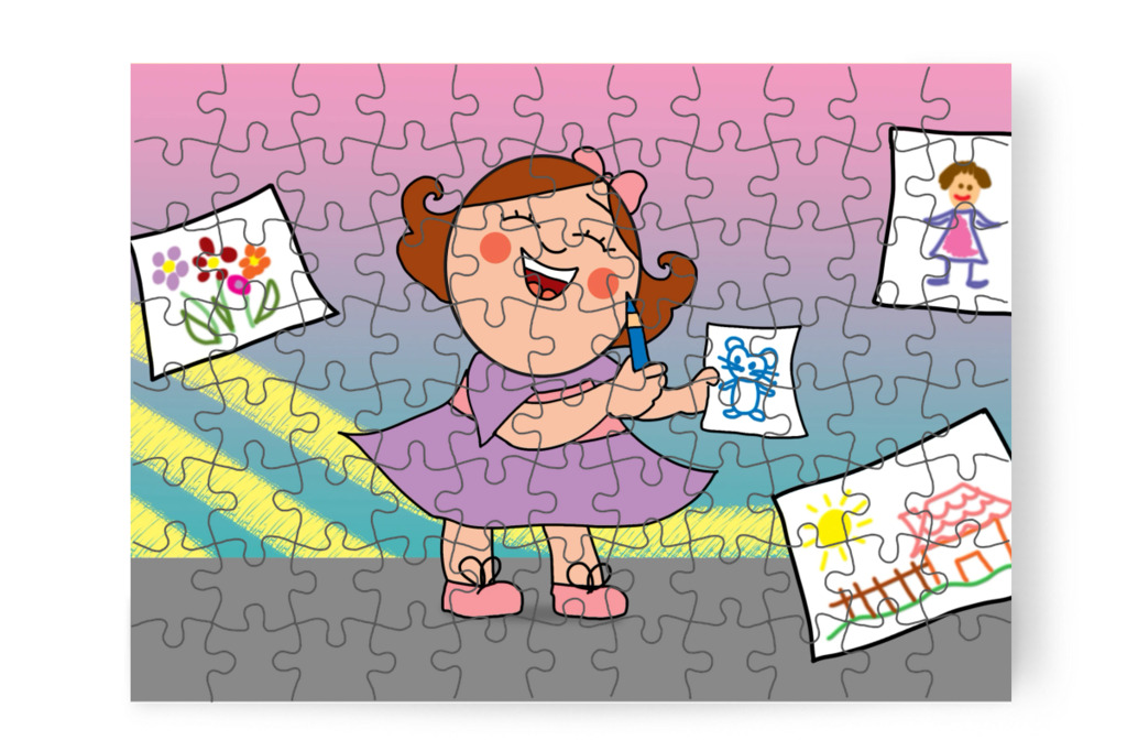 Natali szívesen rajzol – Natali és az iskola szelleme puzzle, 88 darab [TC42-01-P88]