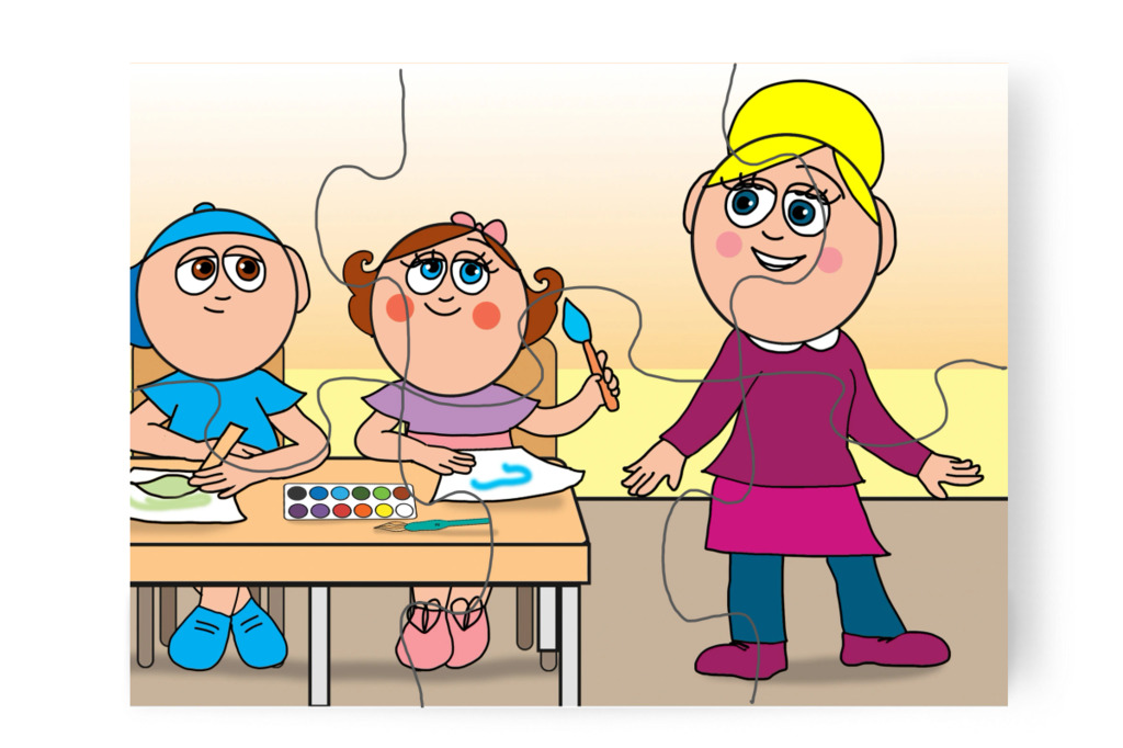 A rajzóra Natali kedvence – Natali és az iskola szelleme puzzle, 6 darab [TC42-02-P06]