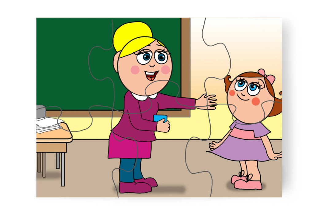 Natali segít a tanító néninek – Natali és az iskola szelleme puzzle, 6 darab [TC42-03-P06]