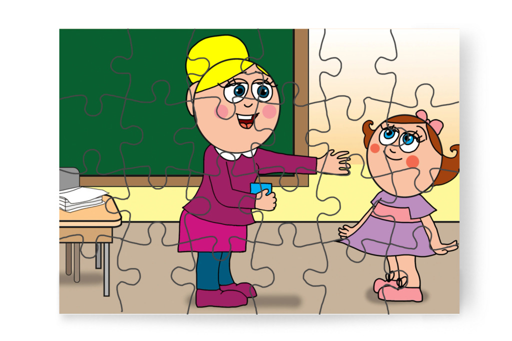 Natali segít a tanító néninek – Natali és az iskola szelleme puzzle, 24 darab [TC42-03-P24]
