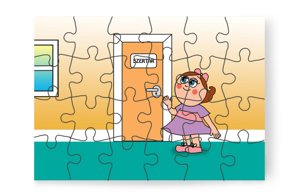 Natali a szertár felé indul – Natali és az iskola szelleme puzzle, 24 darab [TC42-05-P24]