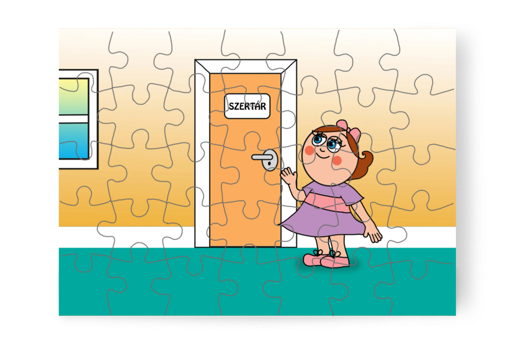 Natali a szertár felé indul – Natali és az iskola szelleme puzzle, 35 darab [TC42-05-P35]