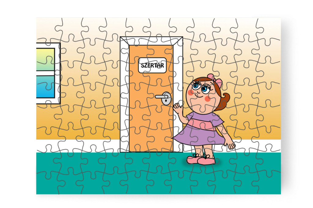 Natali a szertár felé indul – Natali és az iskola szelleme puzzle, 88 darab [TC42-05-P88]