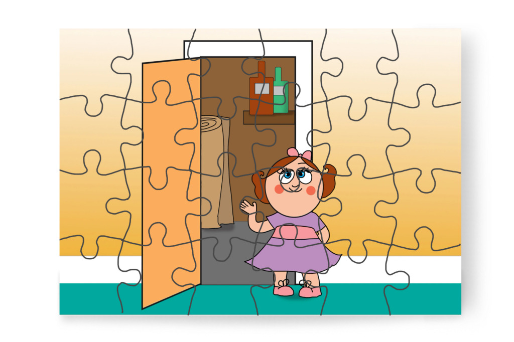 Mi van a szertárban? – Natali és az iskola szelleme puzzle, 24 darab [TC42-06-P24]