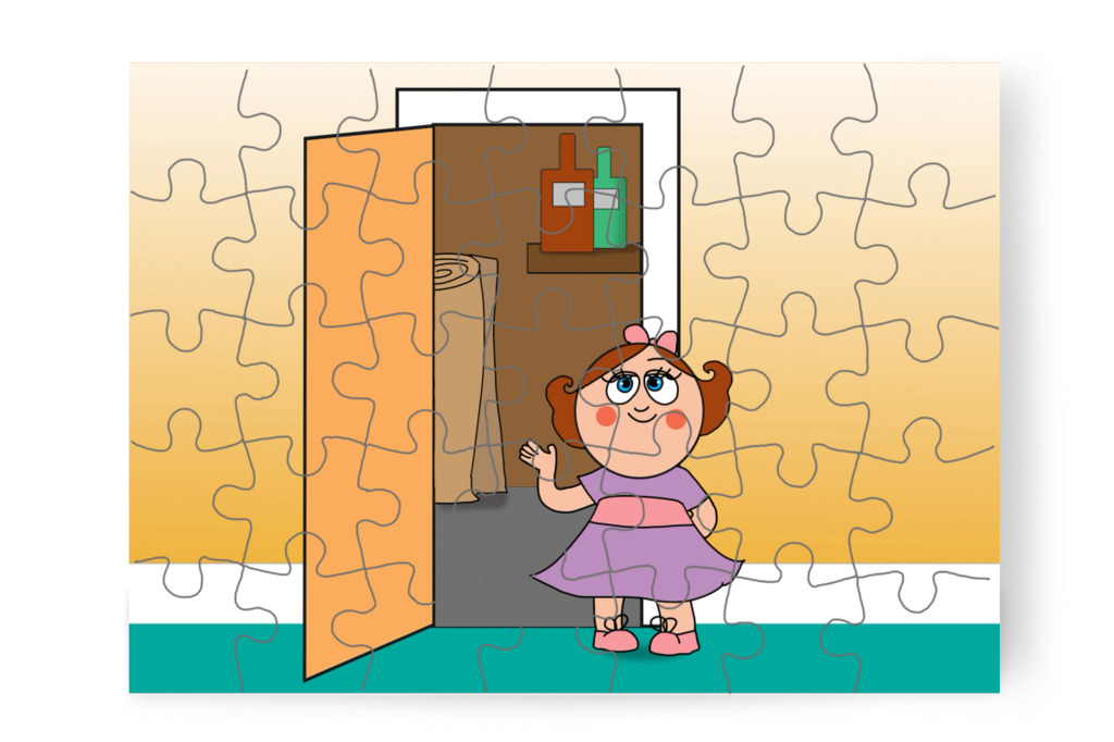 Mi van a szertárban? – Natali és az iskola szelleme puzzle, 35 darab [TC42-06-P35]