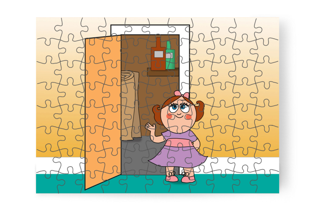 Mi van a szertárban? – Natali és az iskola szelleme puzzle, 88 darab [TC42-06-P88]