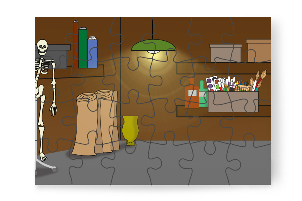 A szertár különös tárgyai – Natali és az iskola szelleme puzzle, 24 darab [TC42-07-P24]