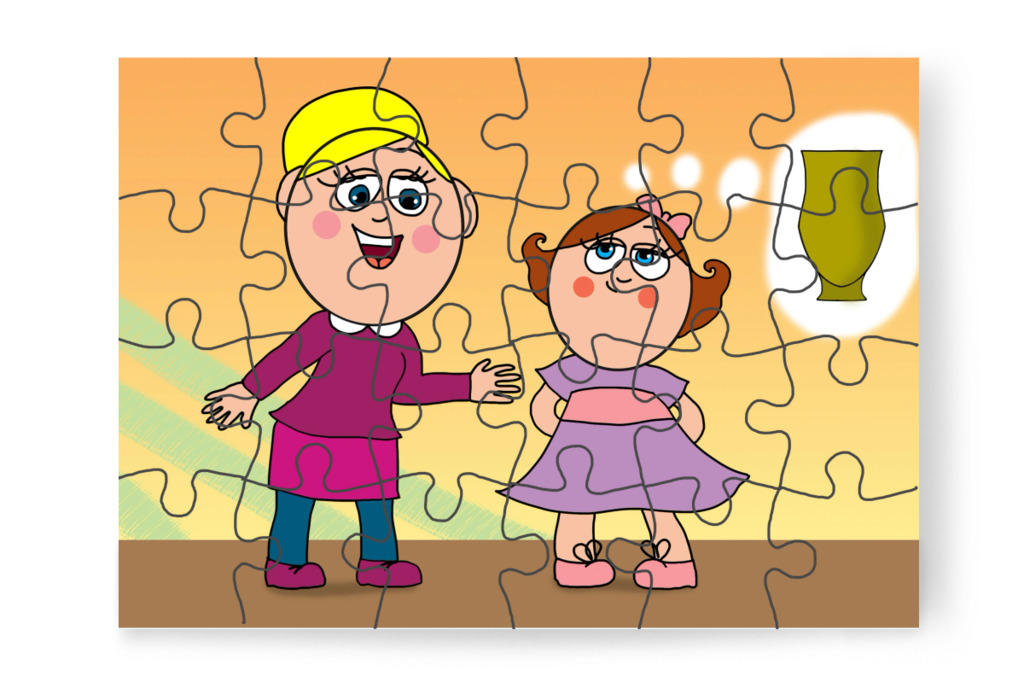 Natali egy vázáért megy – Natali és az iskola szelleme puzzle, 24 darab [TC42-09-P24]