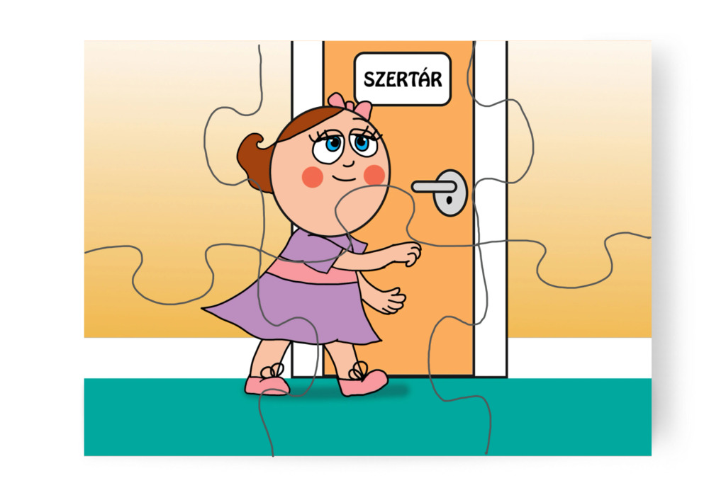 Natali benyit a szertárba – Natali és az iskola szelleme puzzle, 6 darab [TC42-10-P06]