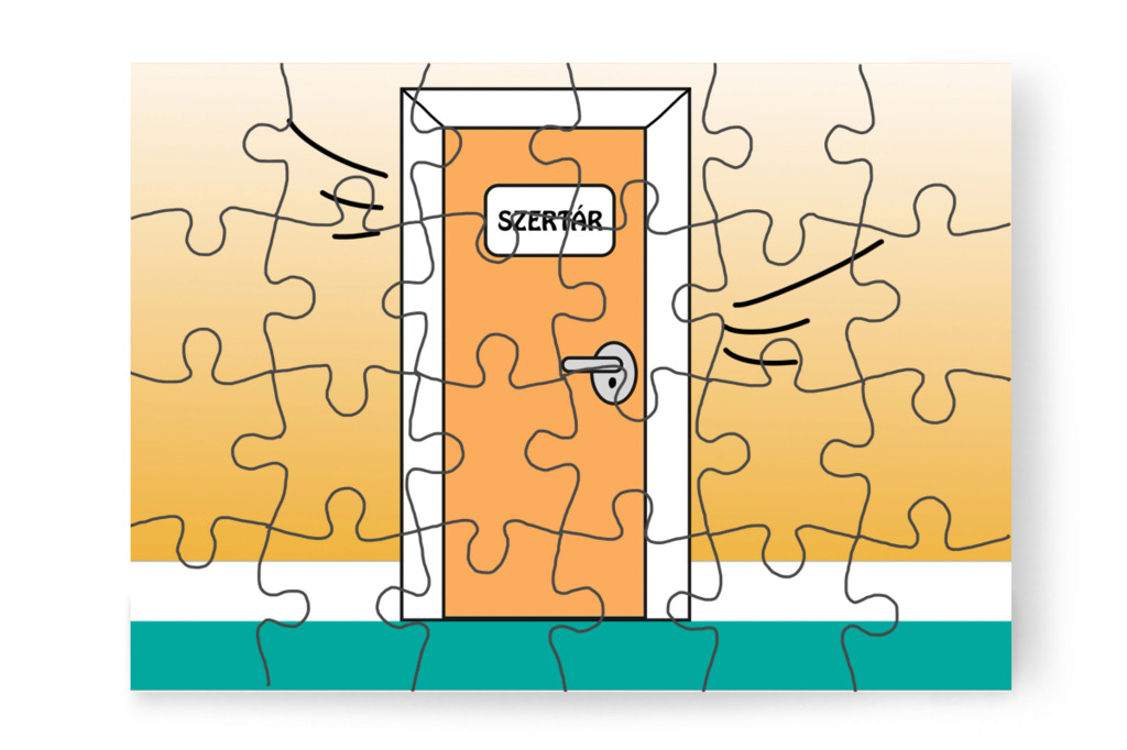 Becsapódik a szertár ajtaja – Natali és az iskola szelleme puzzle, 24 darab [TC42-15-P24]