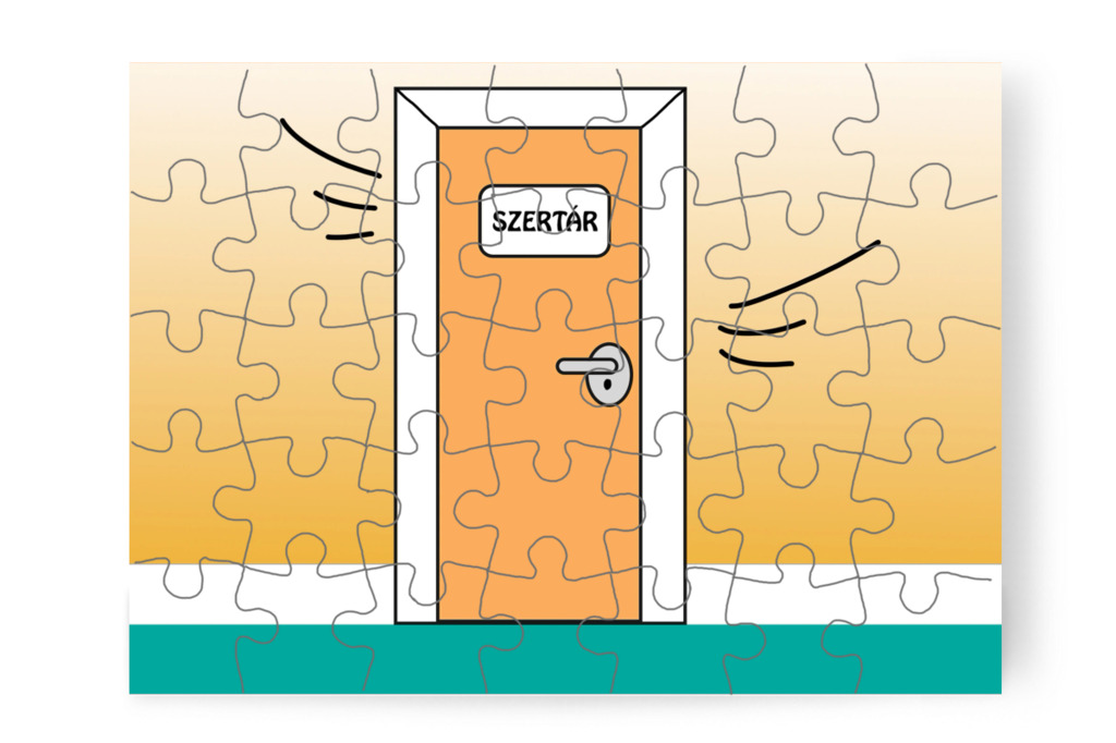Becsapódik a szertár ajtaja – Natali és az iskola szelleme puzzle, 35 darab [TC42-15-P35]