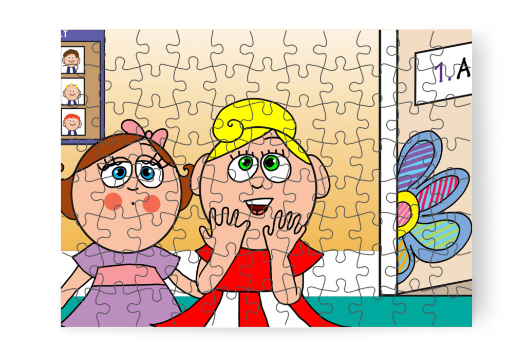 Kata szellemre gyanakszik – Natali és az iskola szelleme puzzle, 88 darab [TC42-20-P88]