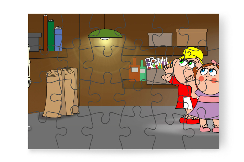 A lányok hallgatóznak – Natali és az iskola szelleme puzzle, 24 darab [TC42-22-P24]