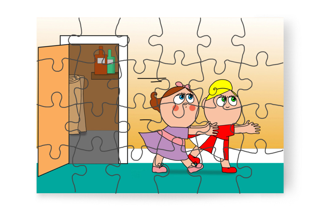 A lányok kifutnak – Natali és az iskola szelleme puzzle, 24 darab [TC42-28-P24]