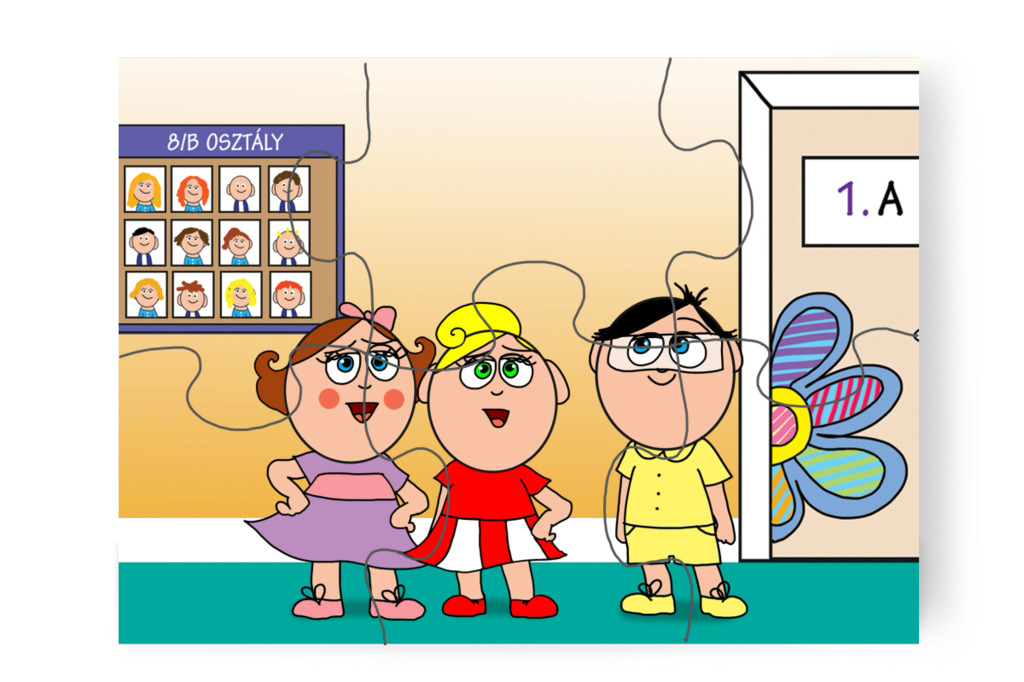 A lányok ragaszkodnak hozzá – Natali és az iskola szelleme puzzle, 6 darab [TC42-33-P06]