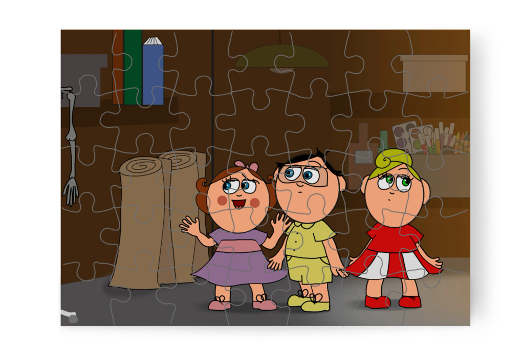 Alig látnak a sötétben – Natali és az iskola szelleme puzzle, 35 darab [TC42-37-P35]