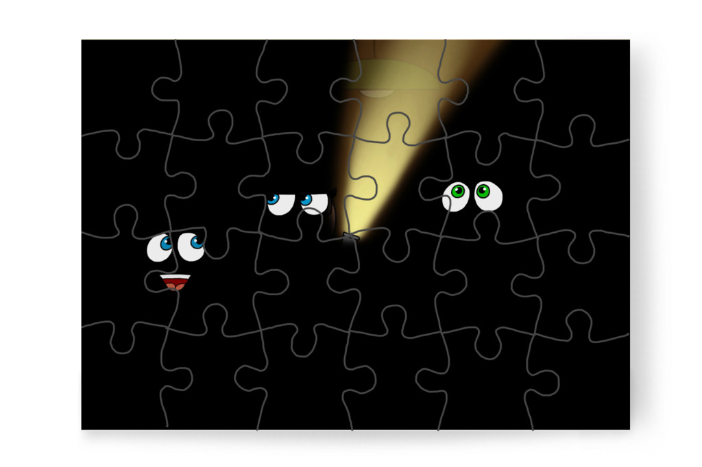 Natali a szellemre mutat – Natali és az iskola szelleme puzzle, 24 darab [TC42-42-P24]