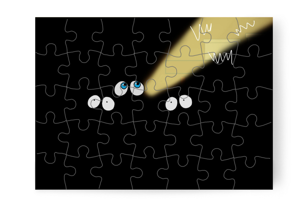 Tamás a hang nyomába ered – Natali és az iskola szelleme puzzle, 35 darab [TC42-45-P35]