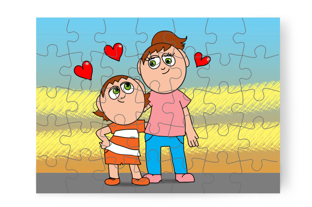 Ádám szereti Izabellát – Ádám és a mobiltelefon puzzle, 35 darab [TC43-01-P35]
