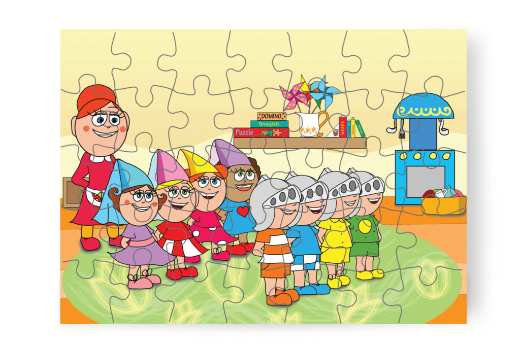 Bátor kis sereg várja a vizsgálatot – 35 darabos karton puzzle | Natali és a védő néni