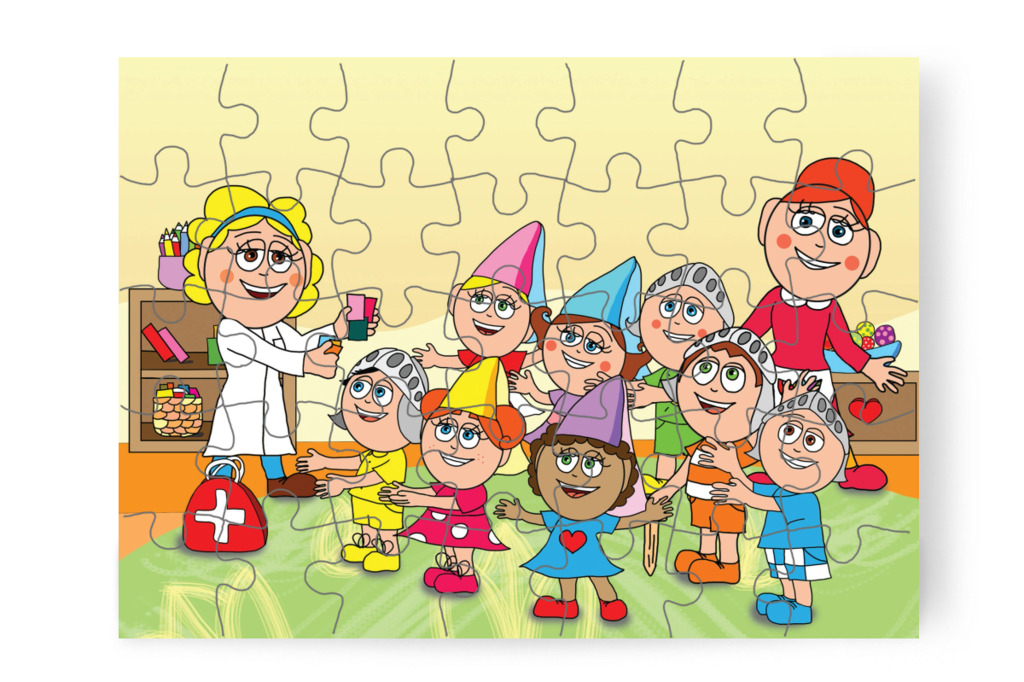Dupla adag matrica a jutalom – 35 darabos karton puzzle | Natali és a védő néni