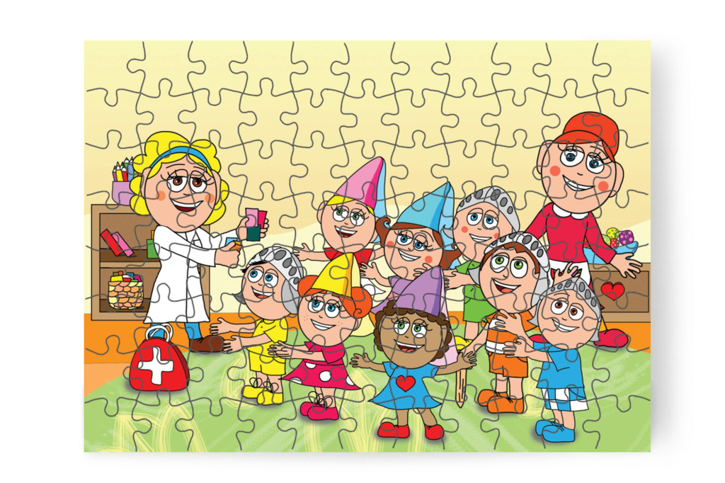 Dupla adag matrica a jutalom – 88 darabos karton puzzle | Natali és a védő néni