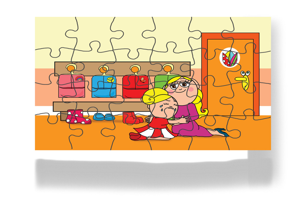 Öltözői búcsúzás – 24 darabos kartonpuzzle