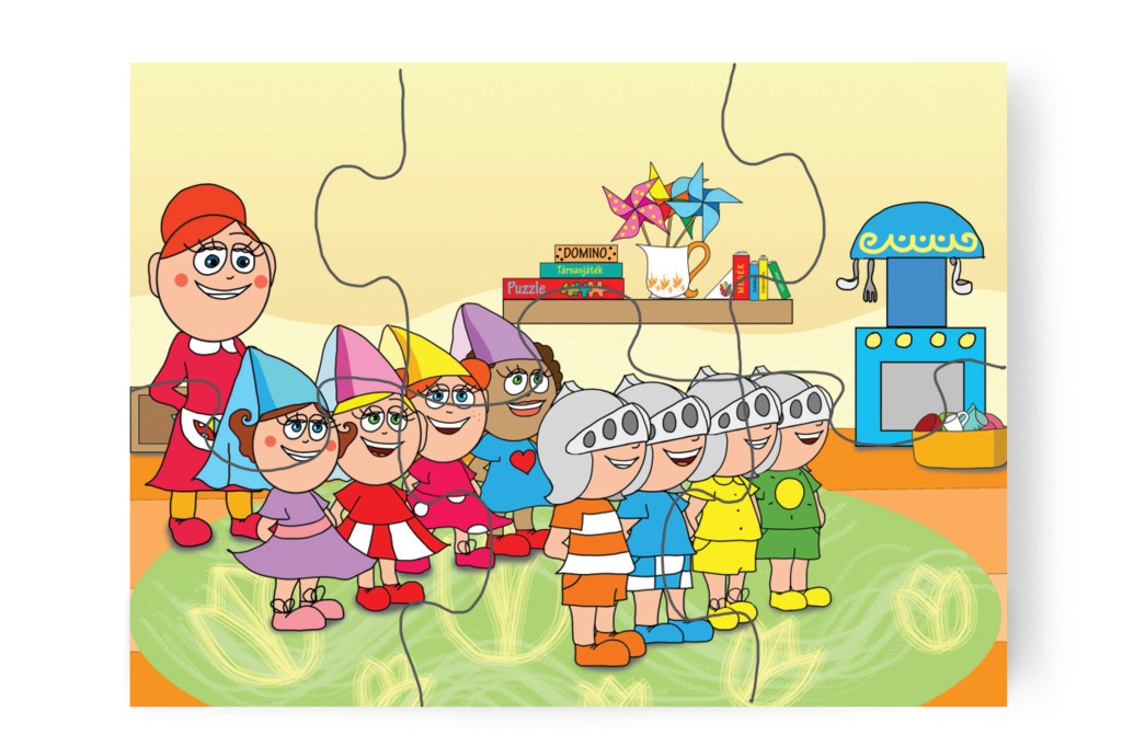 Bátor kis sereg várja a vizsgálatot – 6 darabos karton puzzle | Natali és a védő néni