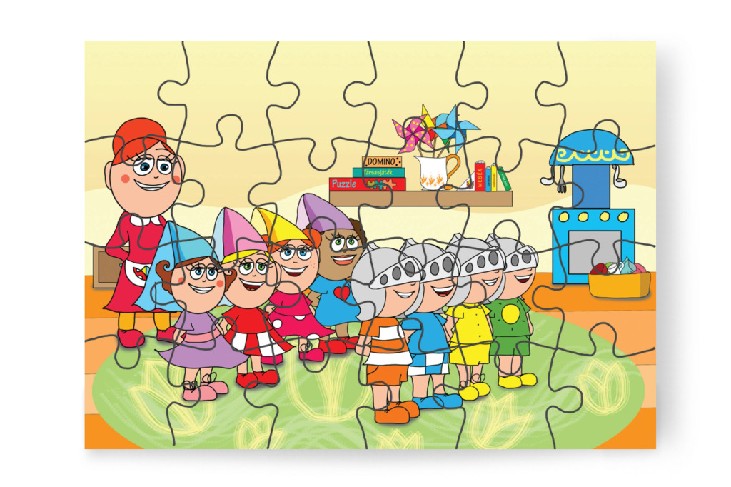 Bátor kis sereg várja a vizsgálatot – 24 darabos karton puzzle | Natali és a védő néni