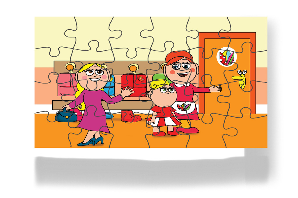 Anya elköszön Katától – 24 darabos kartonpuzzle