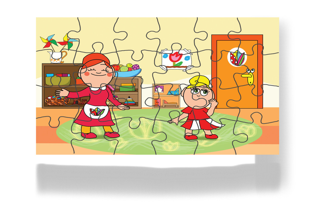 Ismerkedés a szobával – 24 darabos kartonpuzzle
